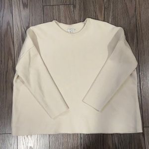 Oak + Fort o/s oversized heavy sweater. Cream